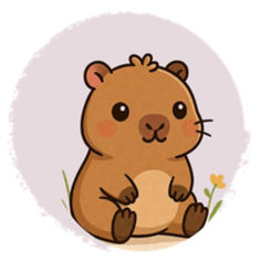 Das Capybara als Zeichen von Capyba for Kids